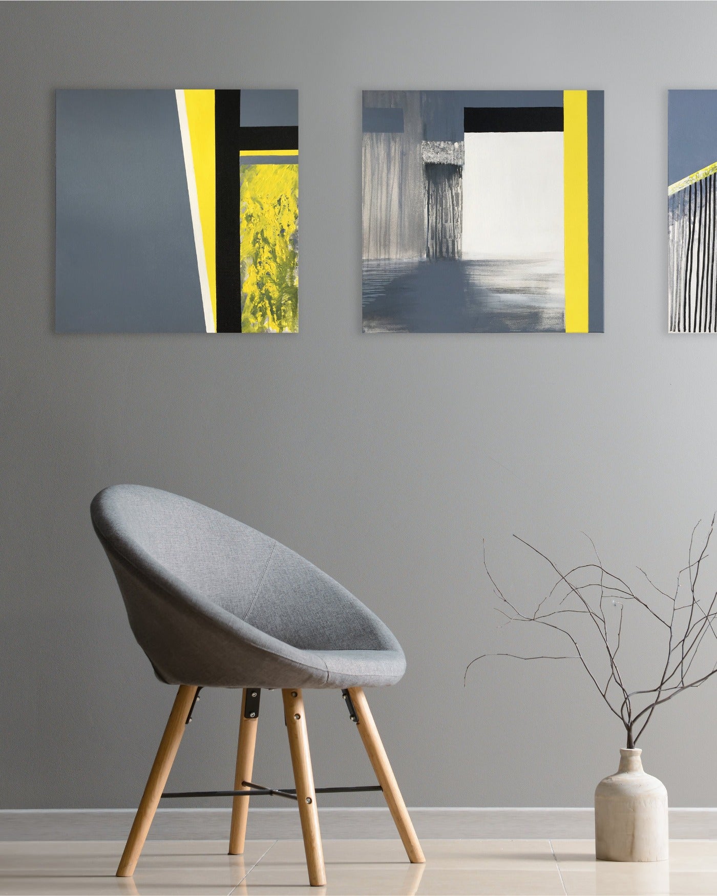 Abstract painting BORDERS