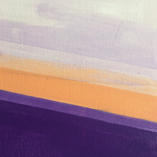 One-of-a-kind abstract artwork. Acrylic on canvas. Portrait rose, lilac, white, black, and Persian rose colors. Stretched canvas. Ready to hang. Unframed artwork for modern interiors. The artist's personal story about the landscape. Detail