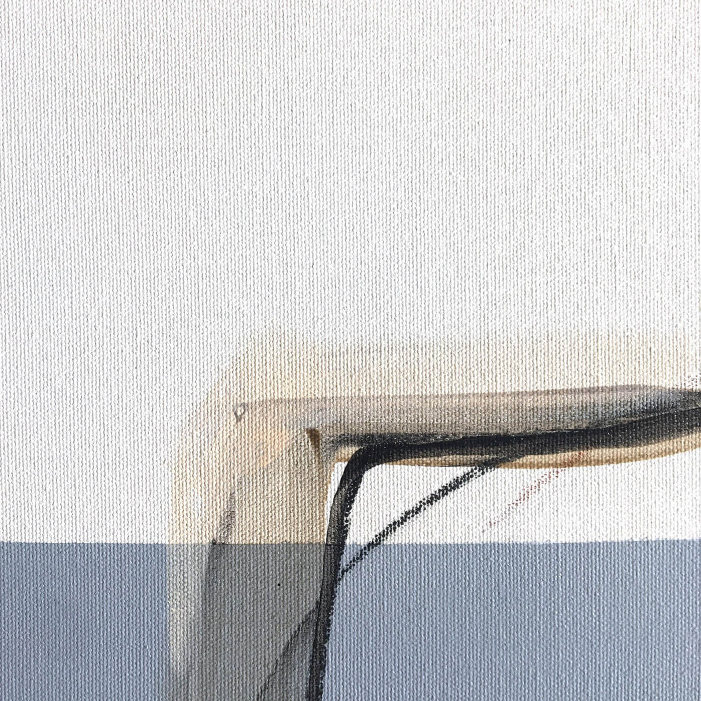 One-of-a-kind abstract painting CHANGES IN MOVEMENT. EVENING. 90x90cm 35.4"x35.4" Acrylic | Mixed Media on canvas. Gray, red, burnt sienna, and white colors. Stretched canvas. Ready to hang. Unframed. Painting for modern interiors. The artist's story is about changes in movement and what is going on right now. Contemporary painting. Close up