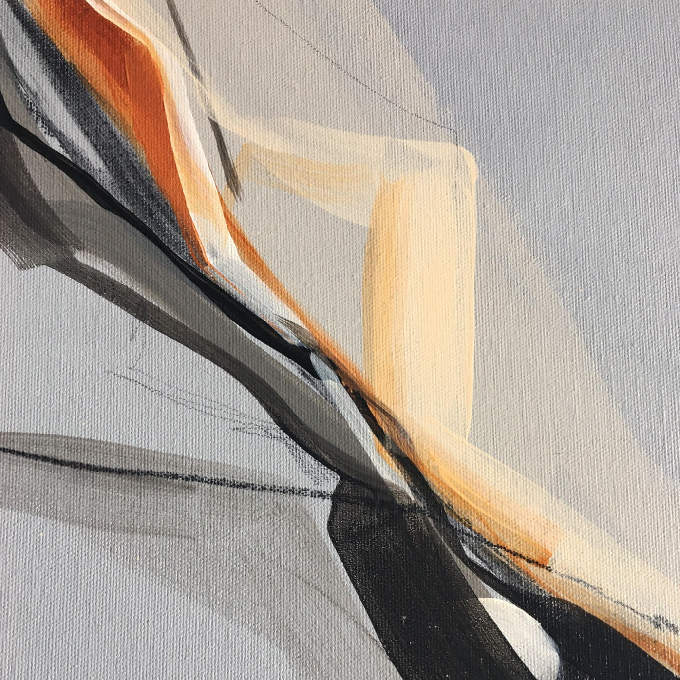 One-of-a-kind abstract painting CHANGES IN MOVEMENT. TOMORROW. 100x120cm 39.3"x47.2" Acrylic | Mixed Media on canvas. Gray, red, burnt sienna, and white colors. Stretched canvas. Ready to hang. Unframed. Painting for modern interiors. The artist's story is about changes in movement and what is going on right now. Contemporary painting.